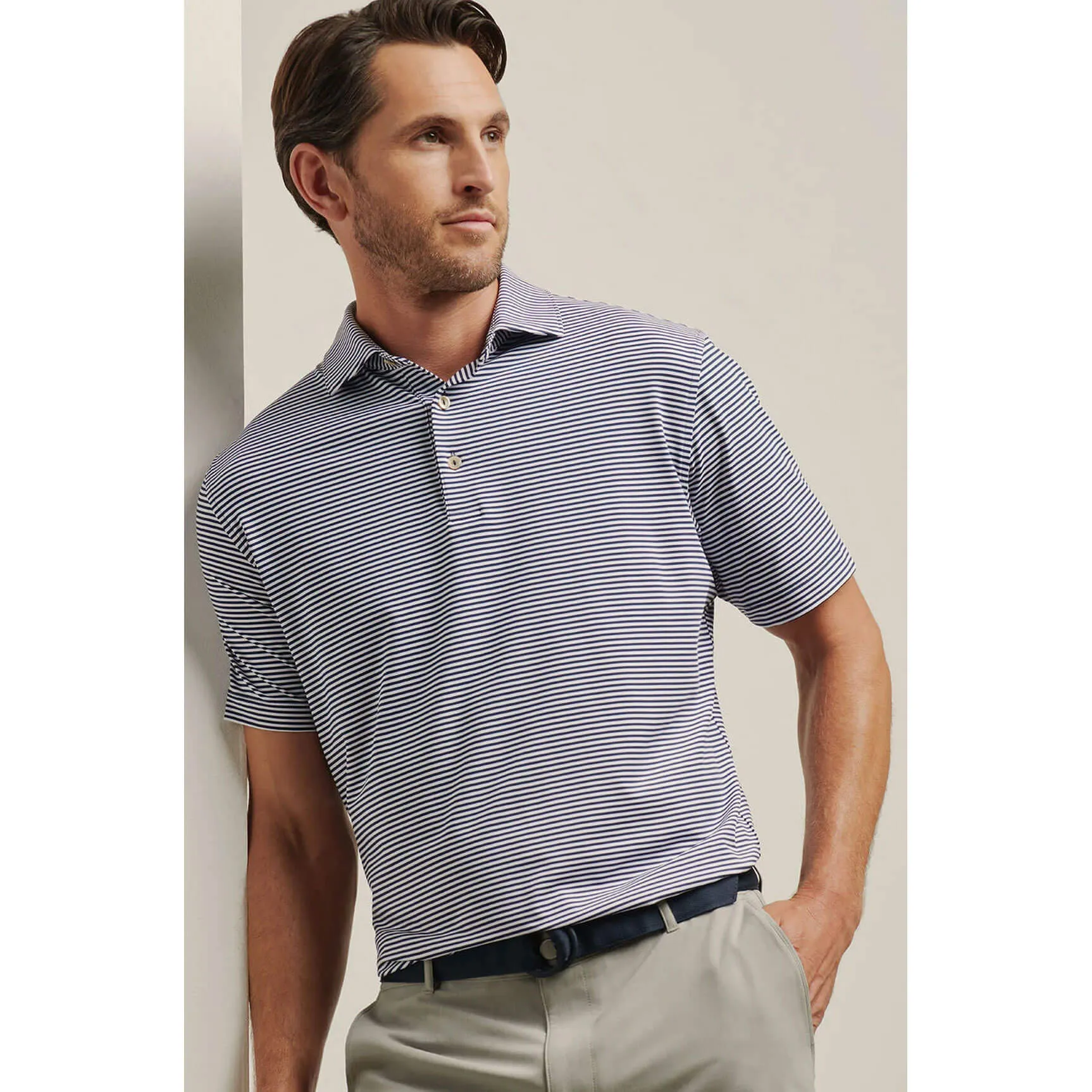 Mens Peter Millar Peter Millar Hales Performance Polo Shirt - Navy*