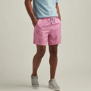 Mens Peter Millar Peter Millar Men's 7-Inch Golden Hour Swim Trunks - Pink Caliente