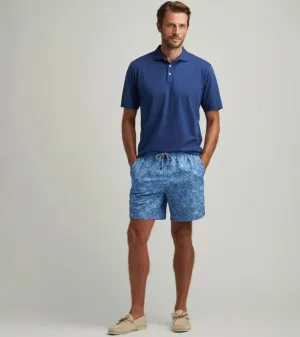 Mens Peter Millar Peter Millar Men's 7-Inch Mai Tai Swim Trunks - Stellar Blue