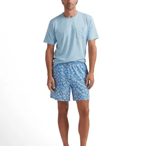 Mens Peter Millar Peter Millar Men's 7-Inch Tackle The Day Swim Trunks - Marina Blue