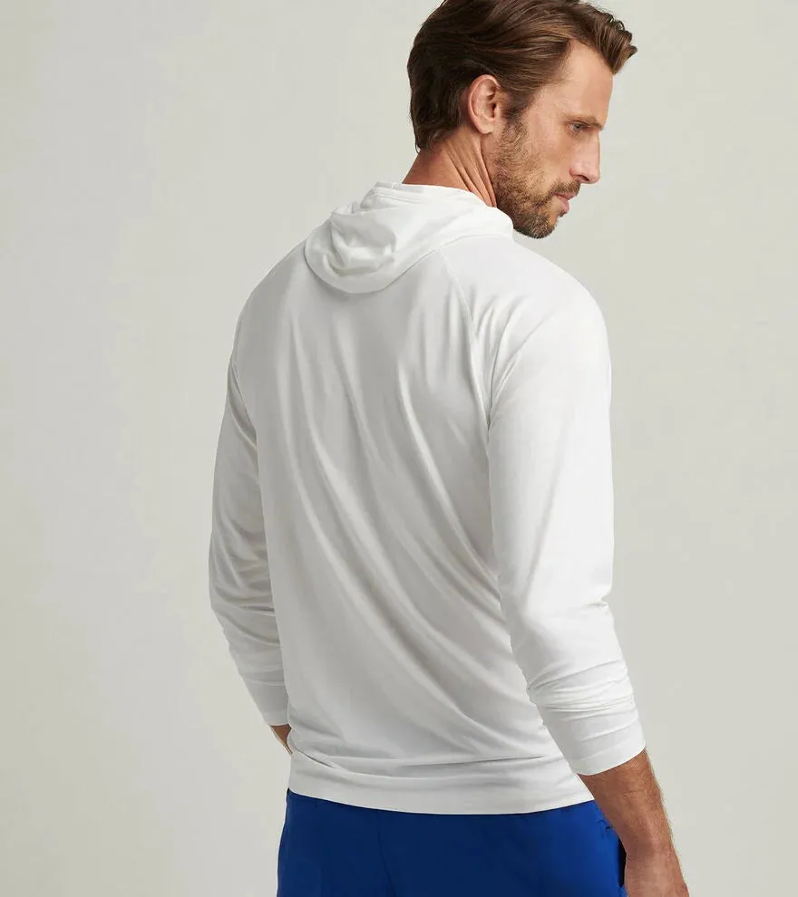 Mens Peter Millar Peter Millar Men's Aurora Performance T-Shirt Hoodie T-Shirt - White