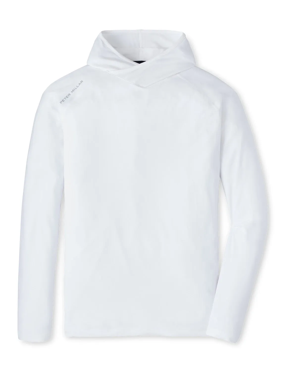 Mens Peter Millar Peter Millar Men's Aurora Performance T-Shirt Hoodie T-Shirt - White