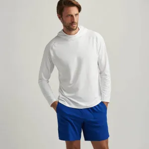 Mens Peter Millar Peter Millar Men's Aurora Performance T-Shirt Hoodie T-Shirt - White