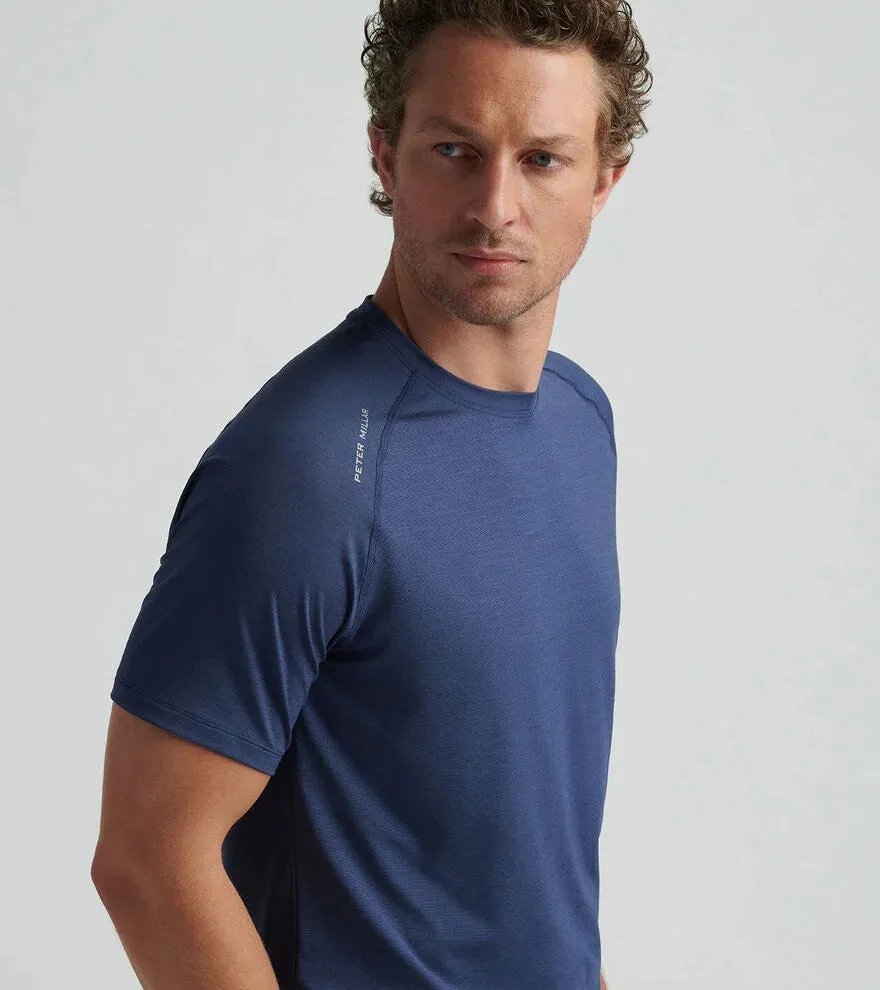 Mens Peter Millar Peter Millar Men's Aurora Performance T-Shirt T-Shirt - Navy