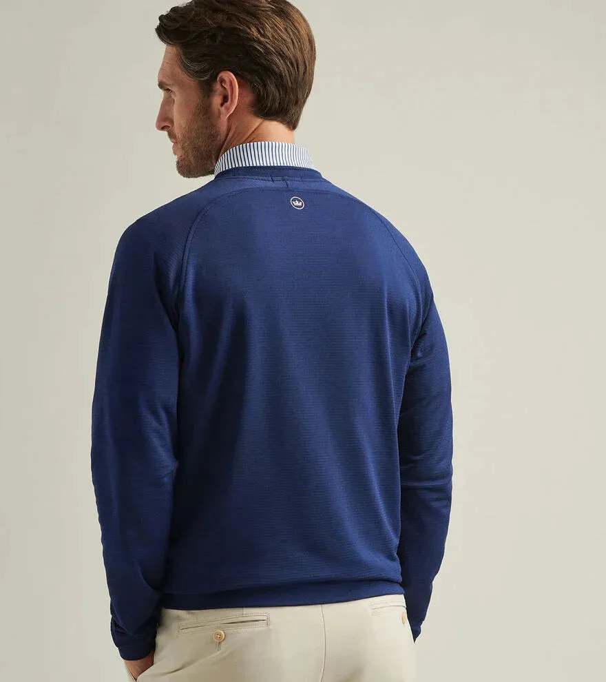 Mens Peter Millar Peter Millar Men's Beaumont Performance Crew Sweater - Navy