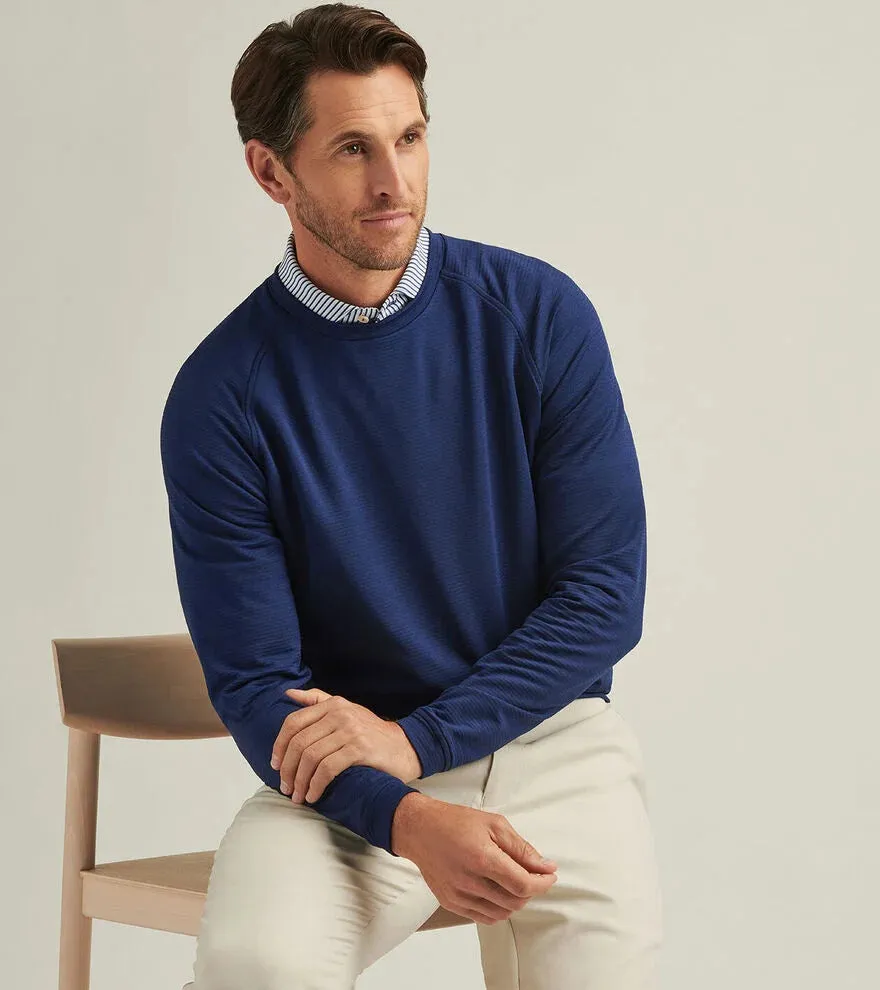 Mens Peter Millar Peter Millar Men's Beaumont Performance Crew Sweater - Navy