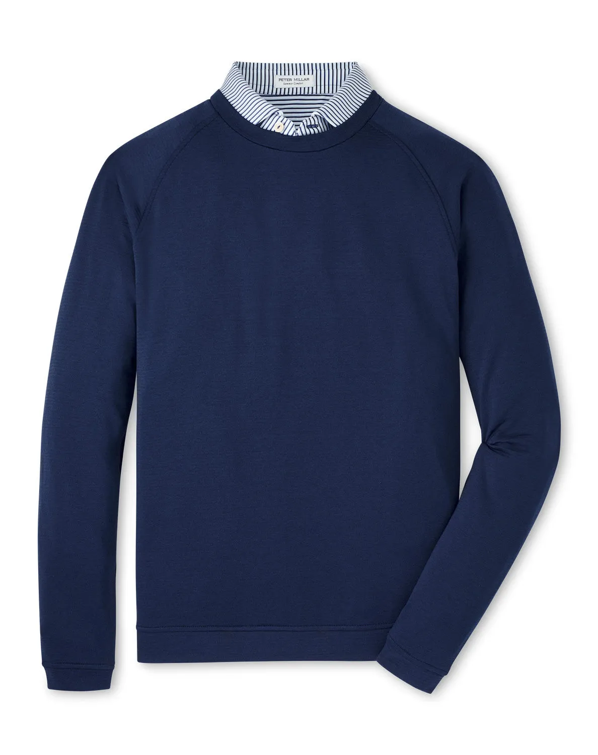 Mens Peter Millar Peter Millar Men's Beaumont Performance Crew Sweater - Navy