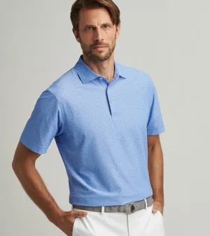 Mens Peter Millar Peter Millar Men's Casa Nova Performance Mesh Polo Shirt - Blue Sea