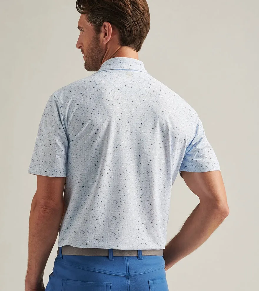Mens Peter Millar Peter Millar Men's Casa Nova Performance Mesh Polo Shirt - White