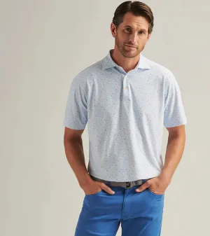 Mens Peter Millar Peter Millar Men's Casa Nova Performance Mesh Polo Shirt - White