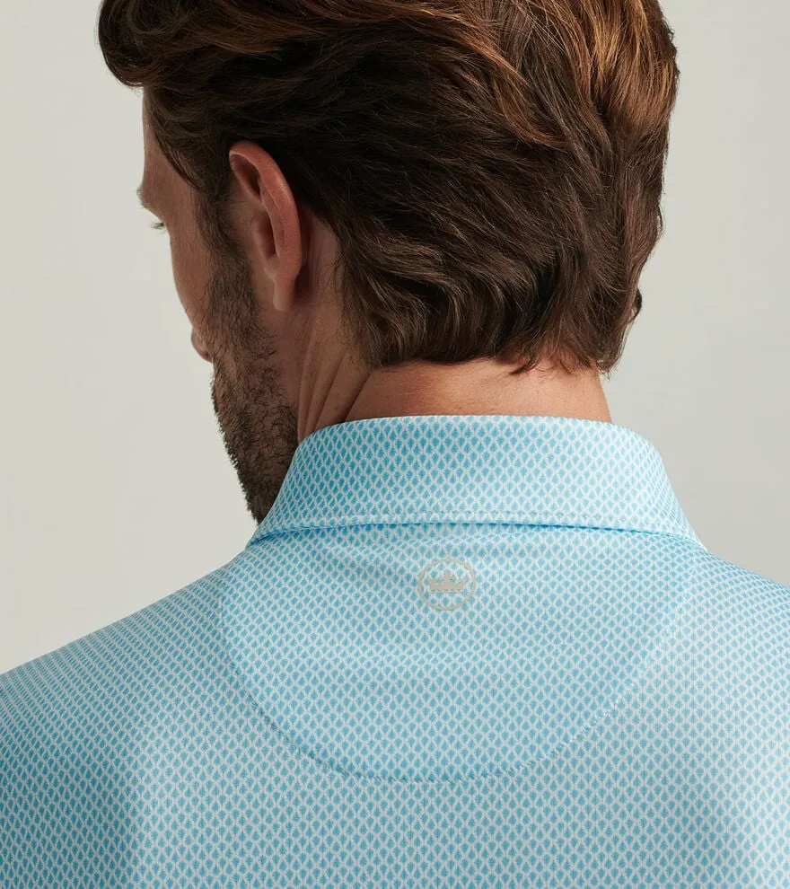 Mens Peter Millar Peter Millar Men's City Of Oaks Performance Jersey Polo Shirt - White