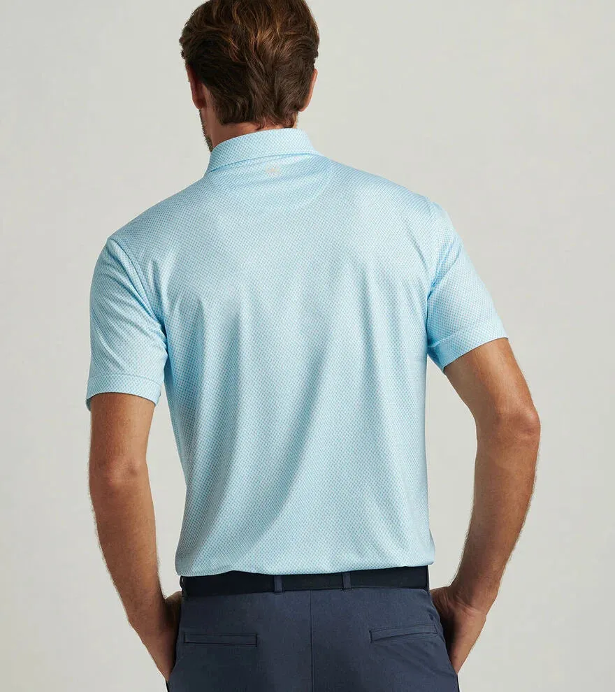 Mens Peter Millar Peter Millar Men's City Of Oaks Performance Jersey Polo Shirt - White