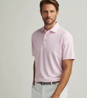 Mens Peter Millar Peter Millar Men's Costa Geo Performance Mesh Polo Shirt - Pink Vale