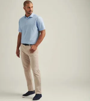 Mens Peter Millar Peter Millar Men's Costa Geo Performance Mesh Polo Shirt - Sailor Blue