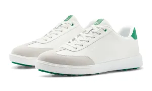 Mens Peter Millar Peter Millar Men's Drift Leather Hybrid Course Shoes - White/Fairway