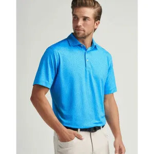 Mens Peter Millar Peter Millar Men's Elements Performance Jersey Polo Shirt - Riverbed