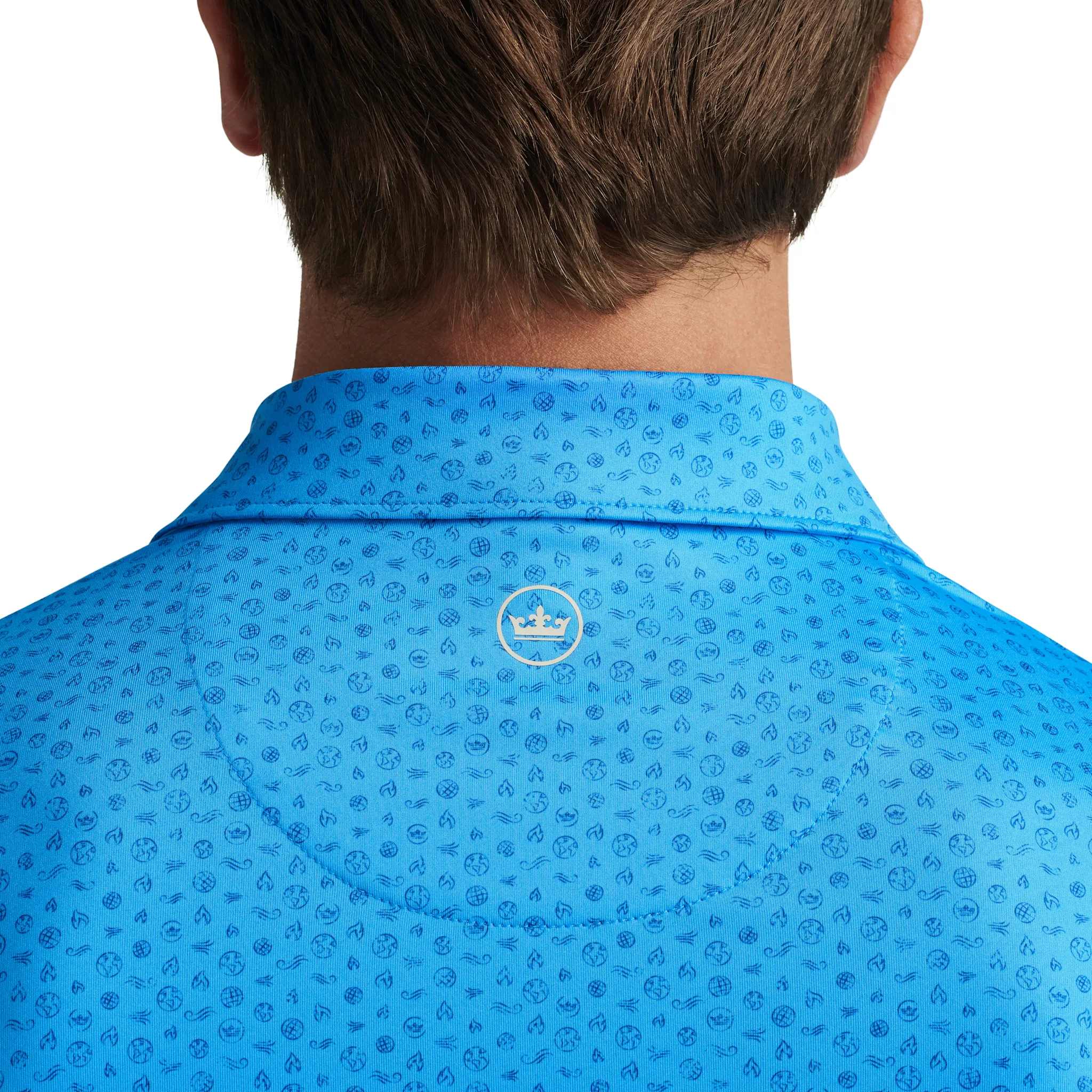 Mens Peter Millar Peter Millar Men's Elements Performance Jersey Polo Shirt - Riverbed