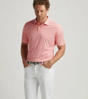 Mens Peter Millar Peter Millar Men's Featherweight Geo Links Polo Shirt - Azalea