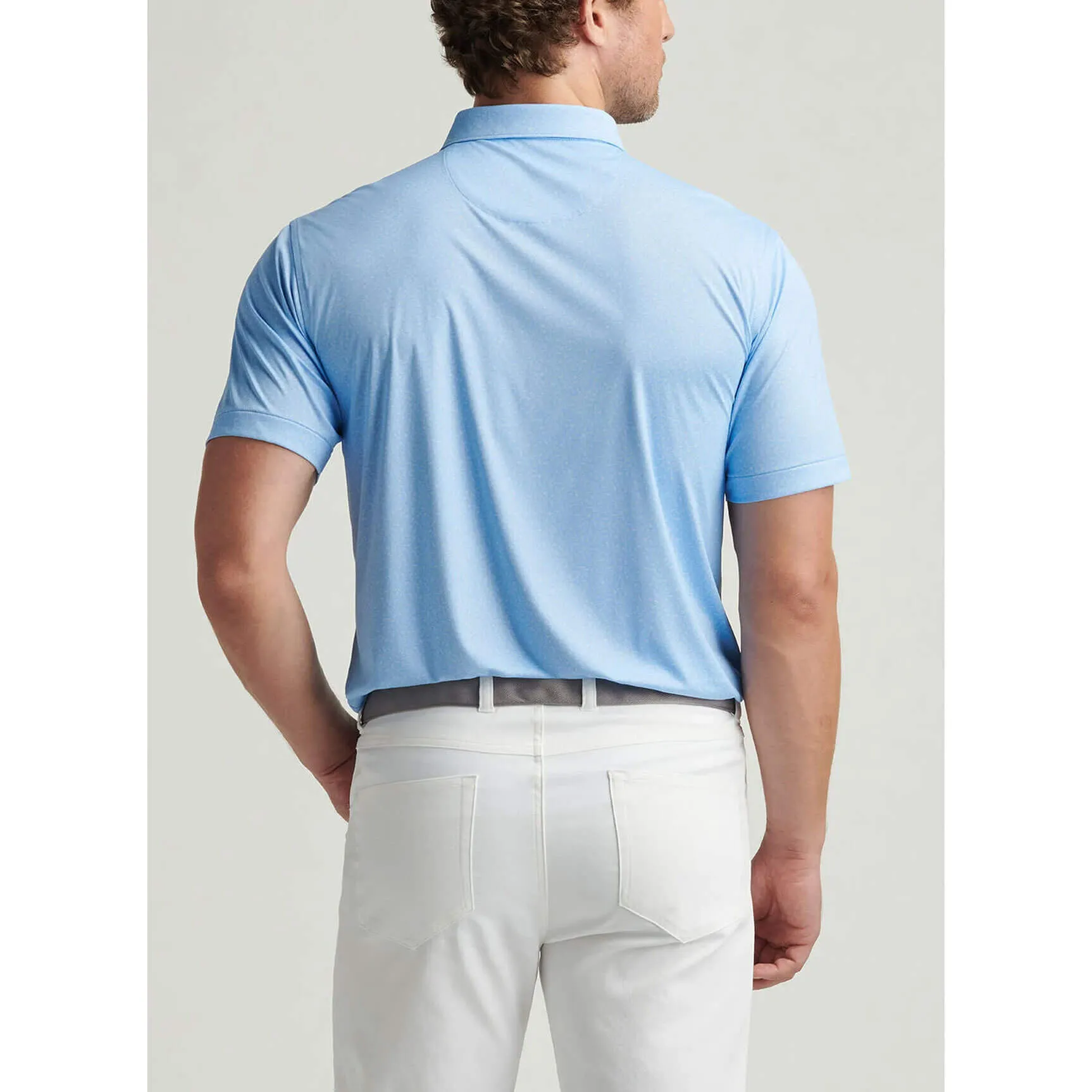 Mens Peter Millar Peter Millar Men's Featherweight Nautical Knots Polo Shirt - Cottage Blue
