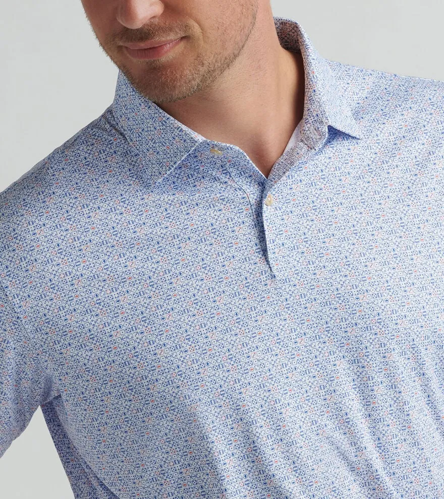 Mens Peter Millar Peter Millar Men's Featherweight No Dice Polo Shirt - White