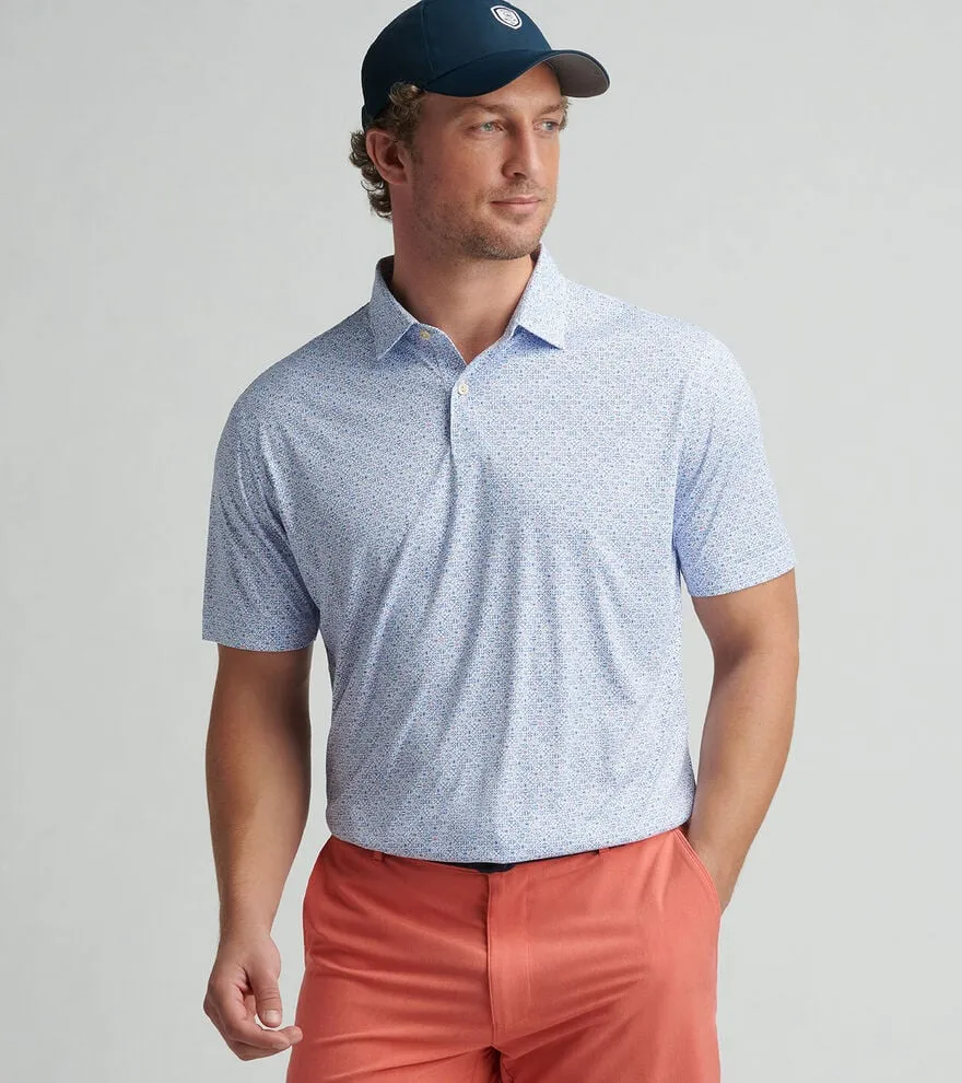 Mens Peter Millar Peter Millar Men's Featherweight No Dice Polo Shirt - White