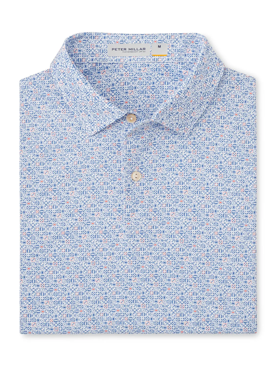 Mens Peter Millar Peter Millar Men's Featherweight No Dice Polo Shirt - White