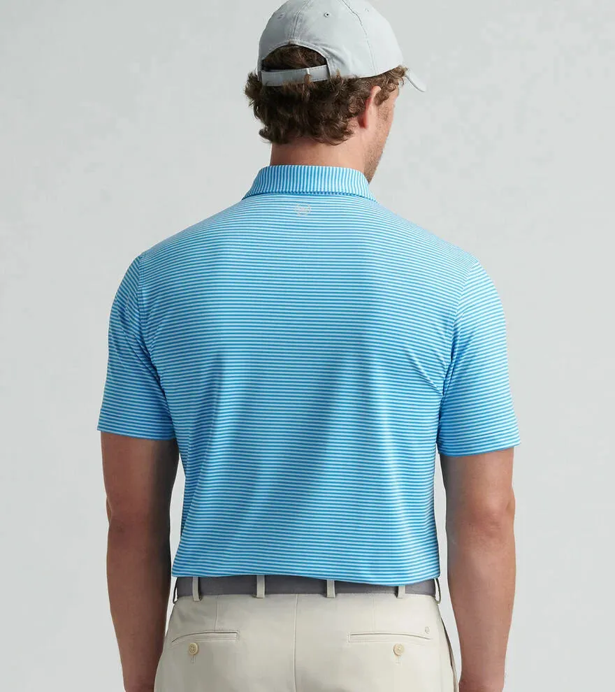 Mens Peter Millar Peter Millar Men's Hales Performance Jersey Polo Shirt - Riverbed