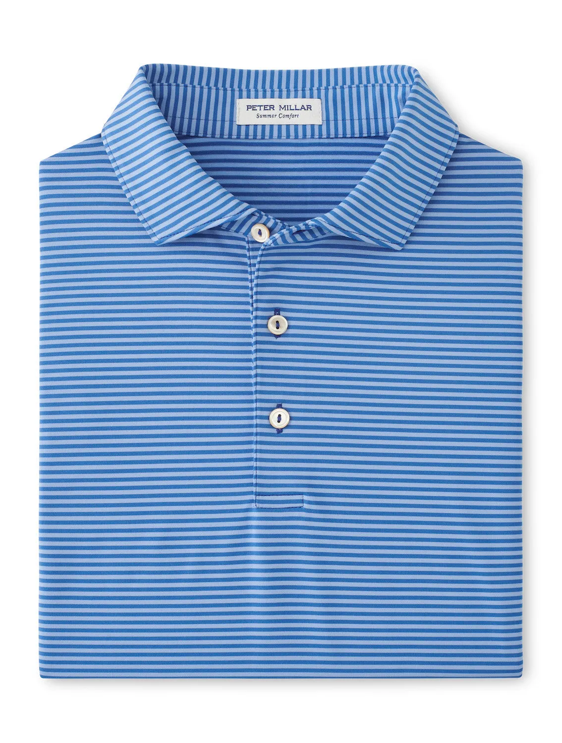 Mens Peter Millar Peter Millar Men's Hales Performance Jersey Polo Shirt - Sailor Blue
