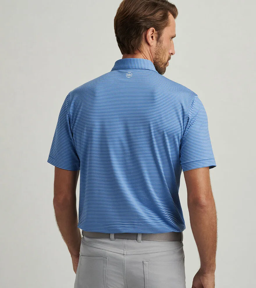 Mens Peter Millar Peter Millar Men's Hales Performance Jersey Polo Shirt - Sailor Blue