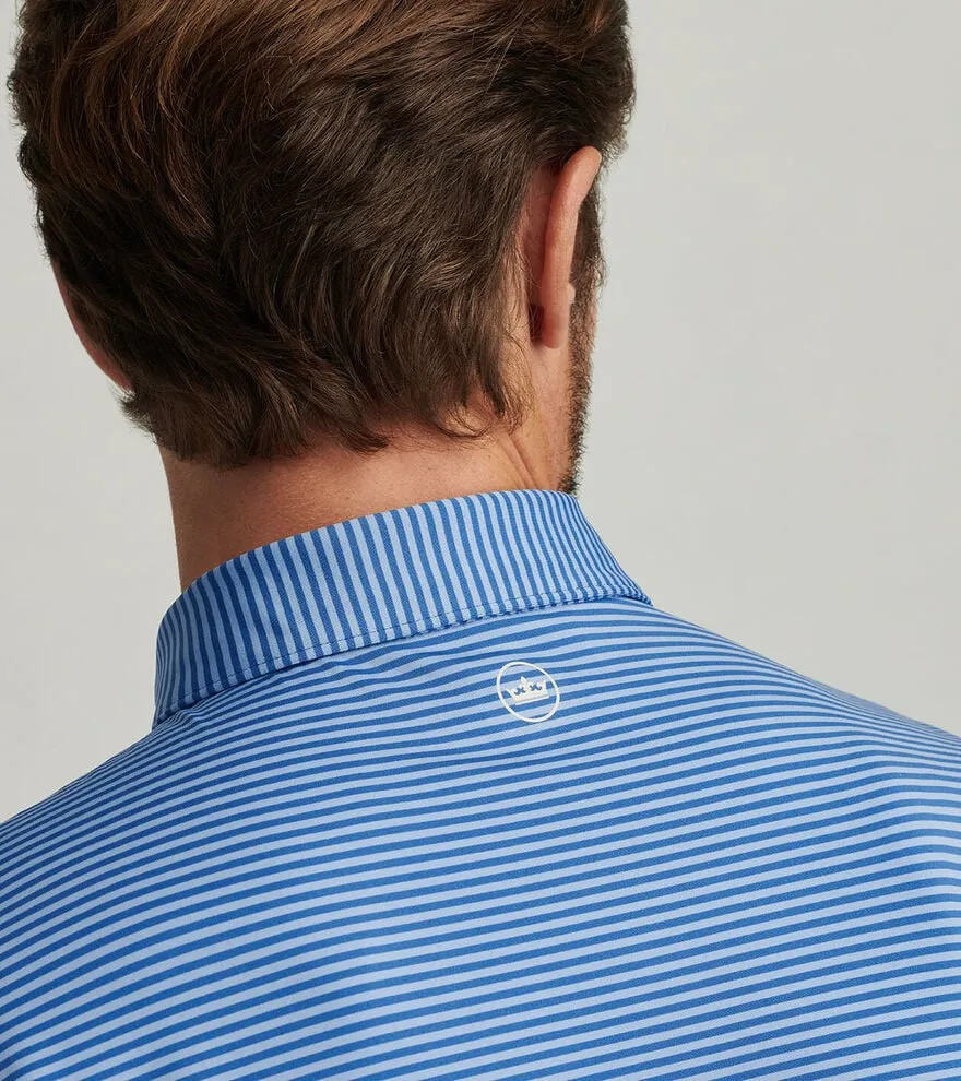 Mens Peter Millar Peter Millar Men's Hales Performance Jersey Polo Shirt - Sailor Blue