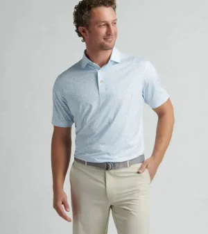 Mens Peter Millar Peter Millar Men's Island Jammin Performance Jersey Polo Shirt - White