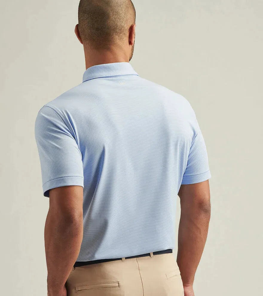 Mens Peter Millar Peter Millar Men's Jubilee Performance Jersey Polo Shirt - Blue Fade