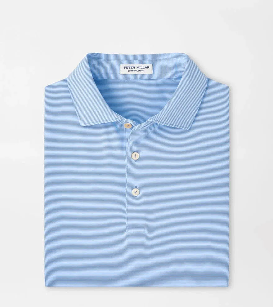 Mens Peter Millar Peter Millar Men's Jubilee Performance Jersey Polo Shirt - Blue Fade