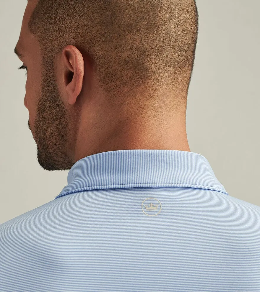 Mens Peter Millar Peter Millar Men's Jubilee Performance Jersey Polo Shirt - Blue Fade
