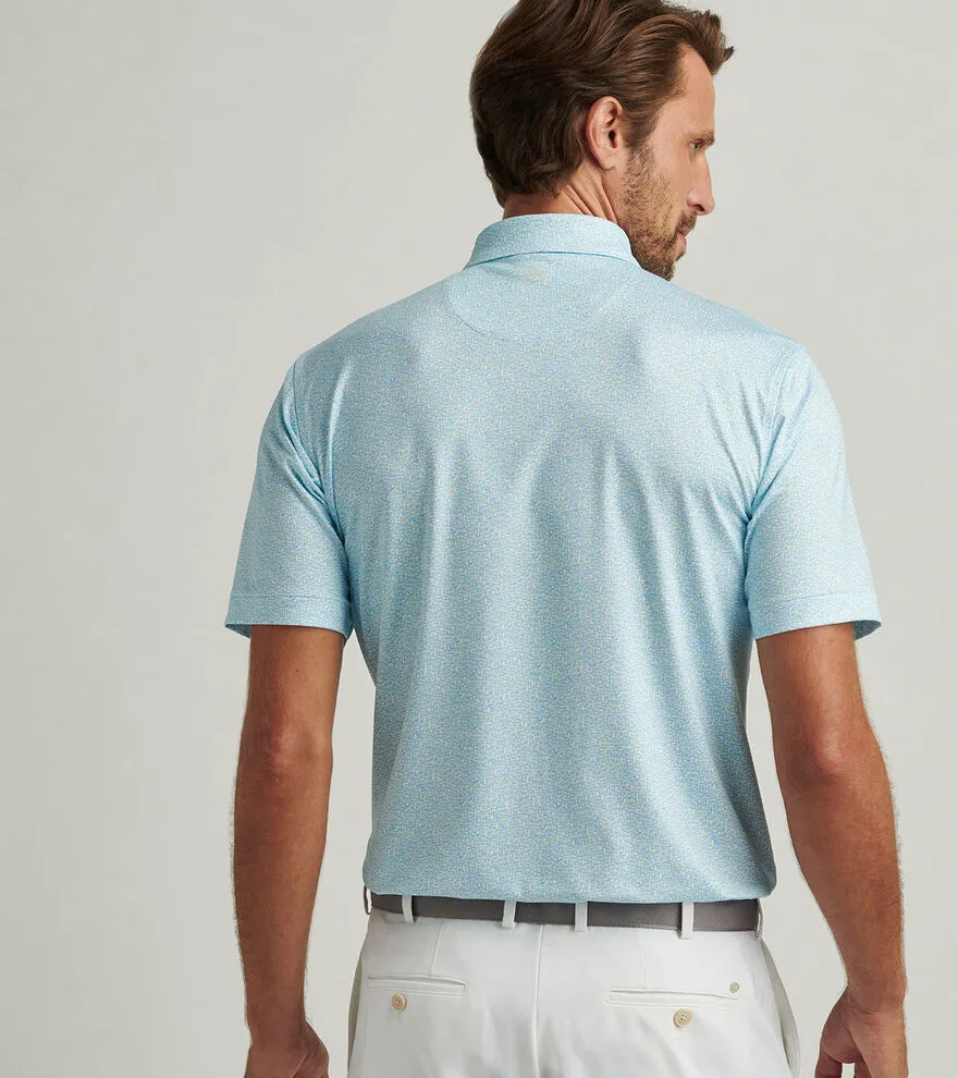 Mens Peter Millar Peter Millar Men's Mezcal Performance Jersey Polo Shirt - White