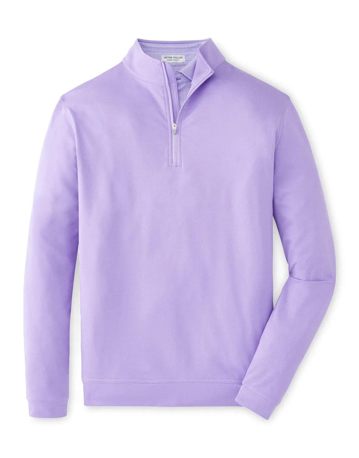 Mens Peter Millar Peter Millar Men's Perth Mélange Performance 1/4 Zip Pullover Sweater - Ultra Violet