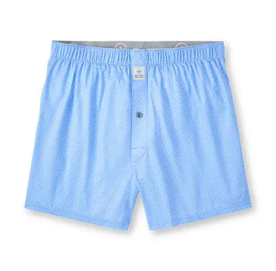 Mens Peter Millar Peter Millar Men's Shake It Up Performance Boxers - Cottage Blue