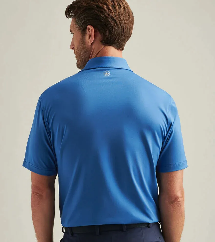 Mens Peter Millar Peter Millar Men's Solid Performance Jersey Polo Shirt - Sailor Blue