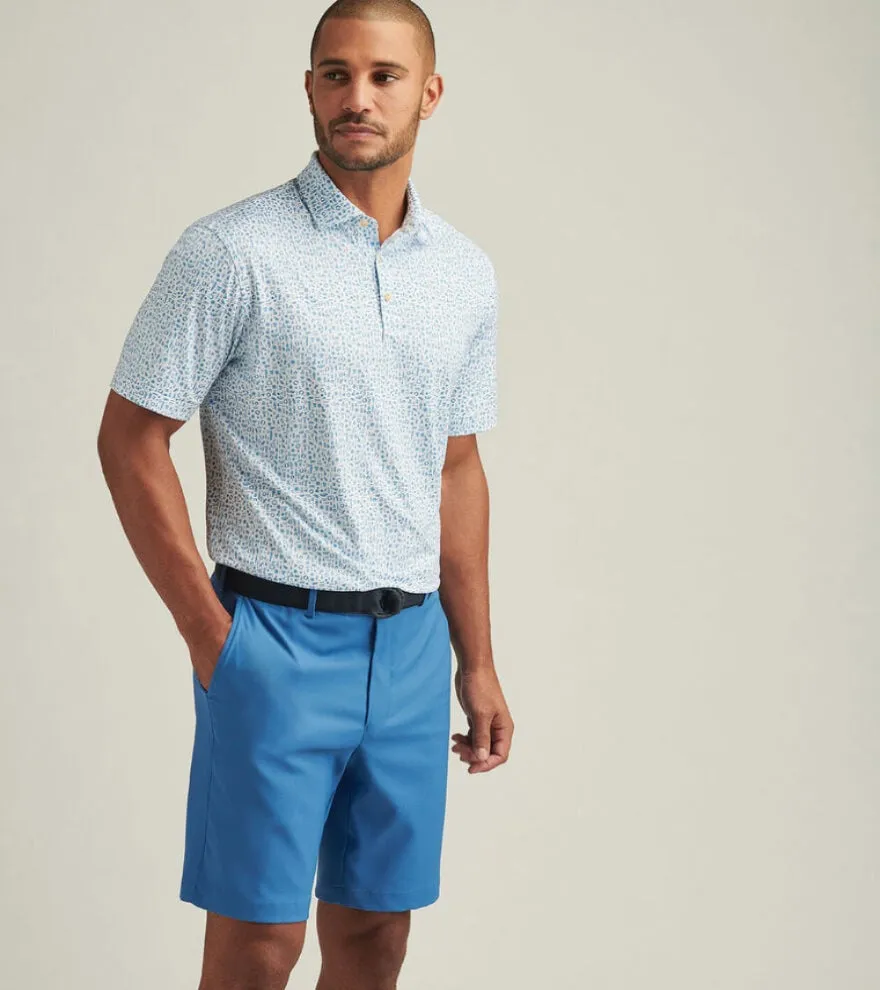 Mens Peter Millar Peter Millar Men's Toga Party Performance Jersey Polo Shirt - White