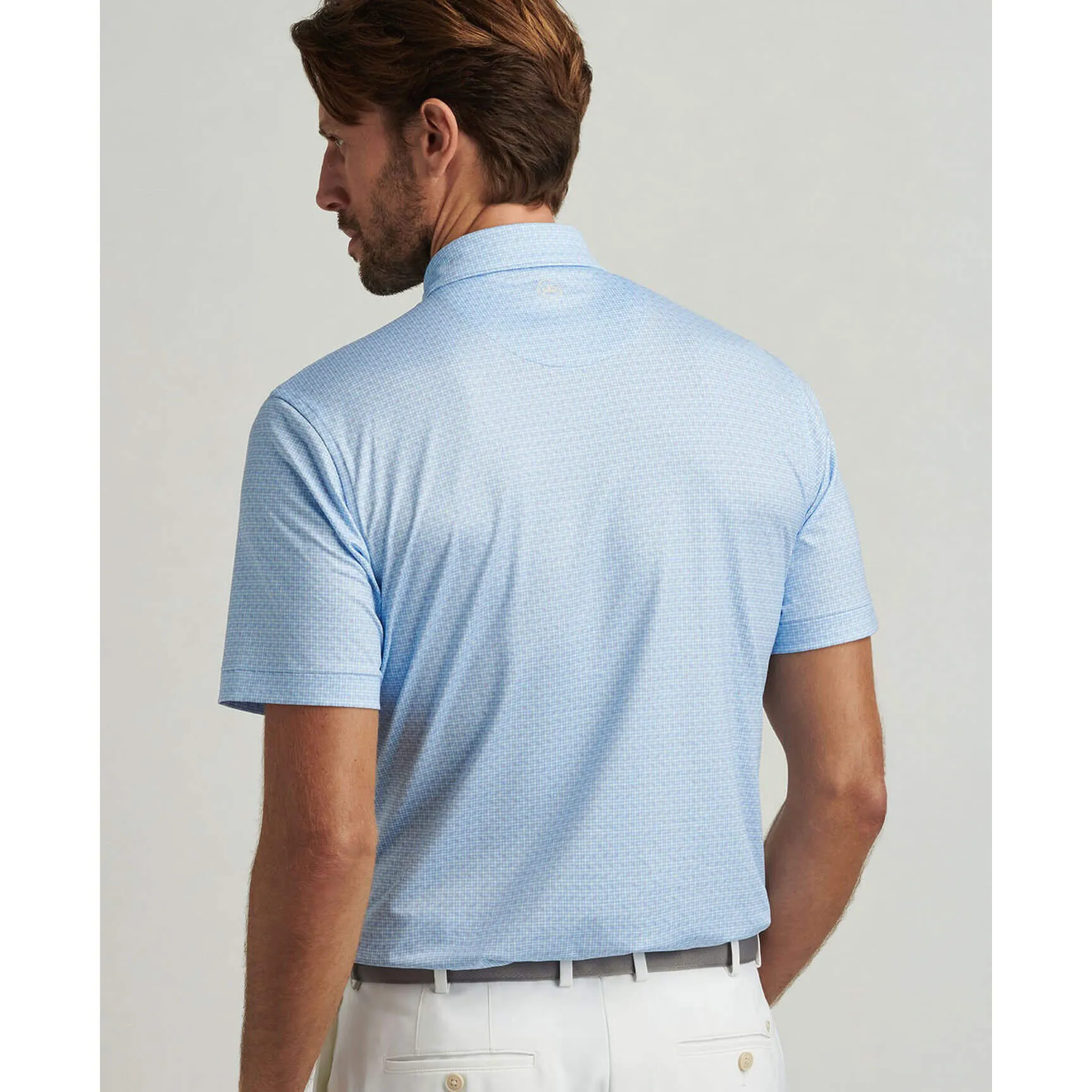 Mens Peter Millar Peter Millar Men's Vega Performance Jersey Polo Shirt - White