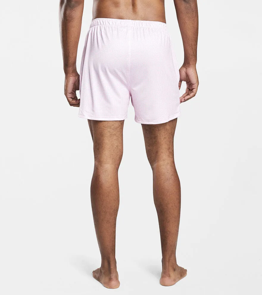 Mens Peter Millar Peter Millar Nebraska Printed Gingham Boxers - Palmer Pink*