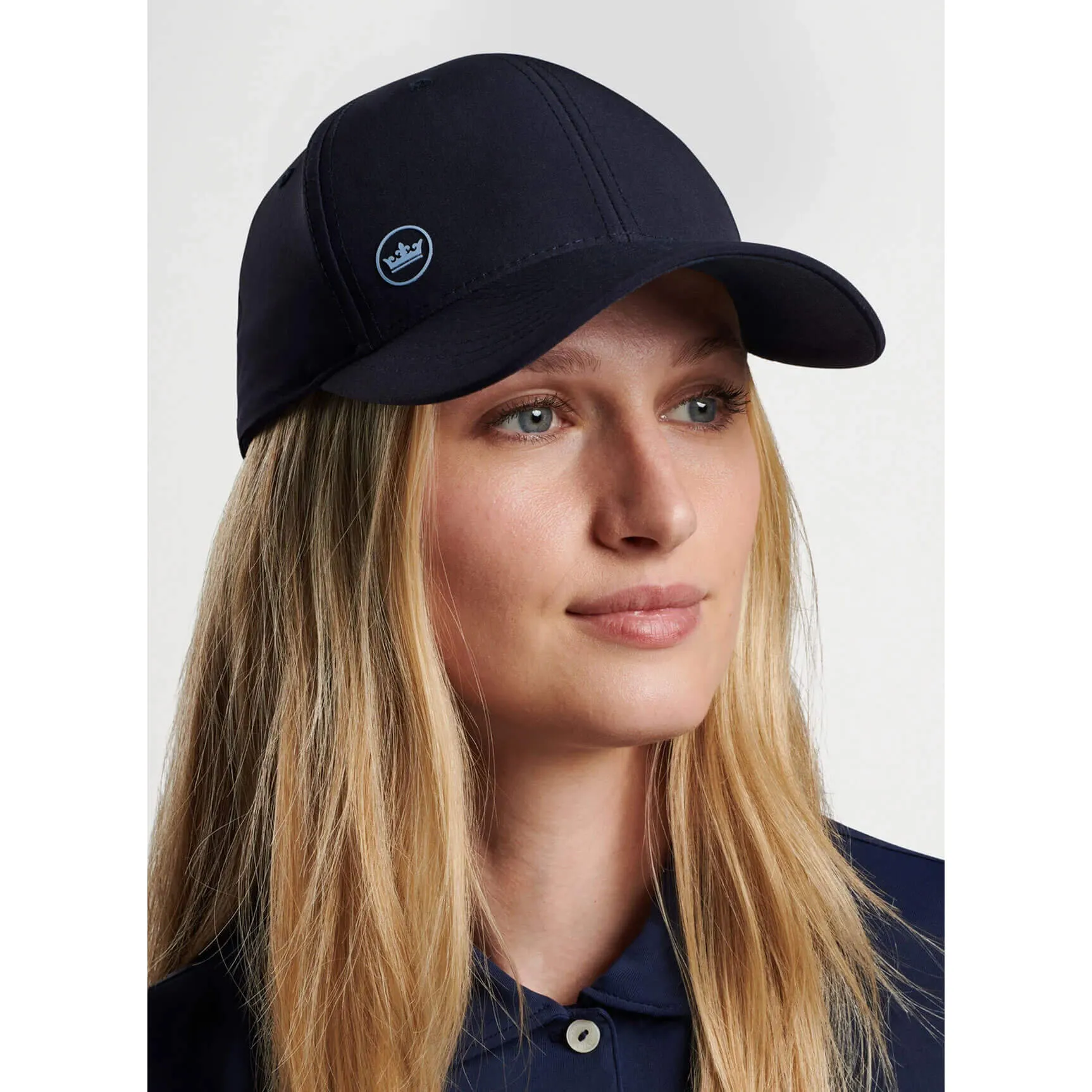 Mens Peter Millar Peter Millar Off-Set Crown Performance Hat - Navy