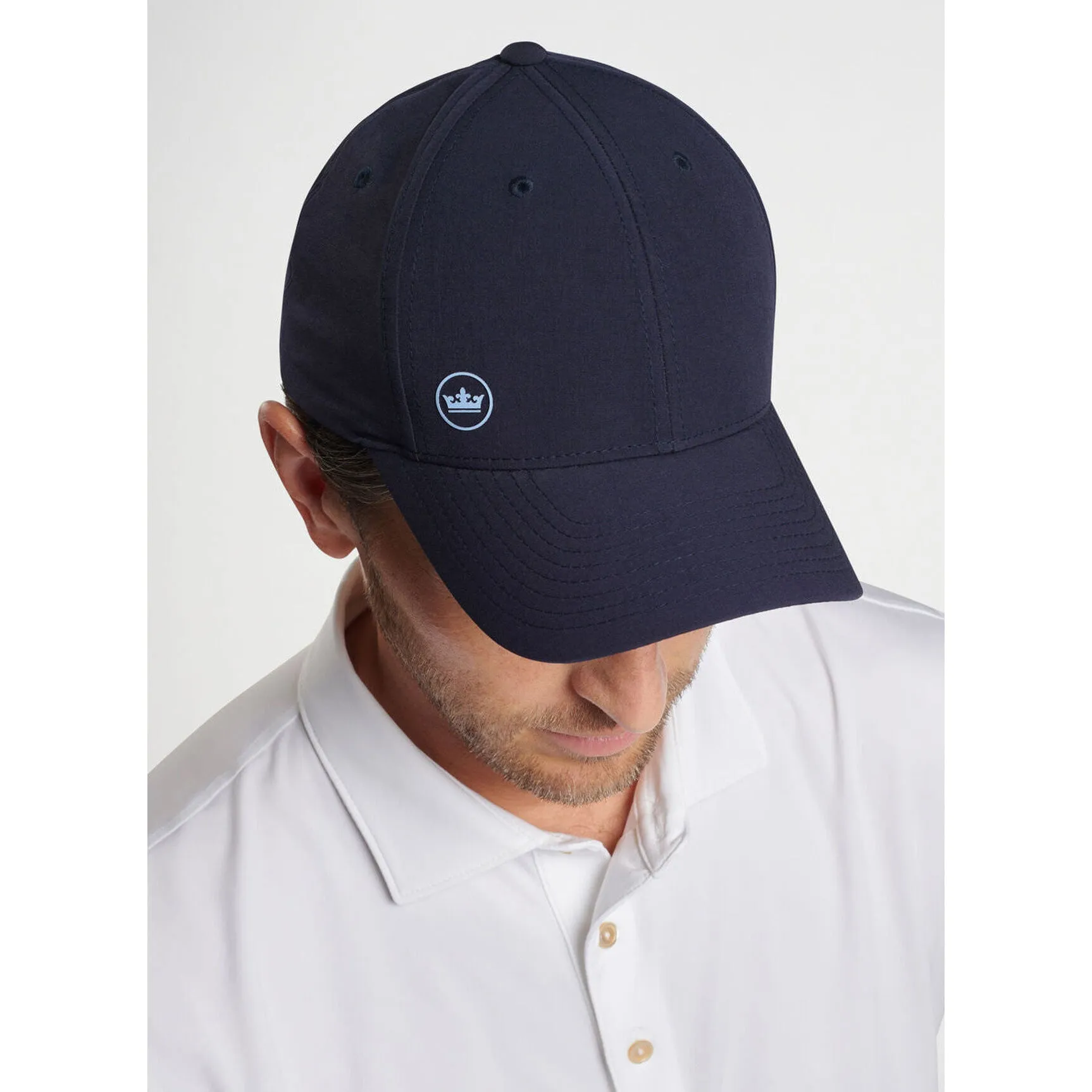 Mens Peter Millar Peter Millar Off-Set Crown Performance Hat - Navy