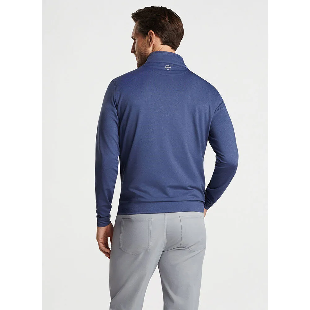 Mens Peter Millar Peter Millar Perth Mélange Performance 1/4 Sweater - Navy*