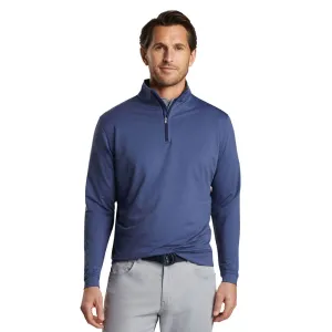 Mens Peter Millar Peter Millar Perth Mélange Performance 1/4 Sweater - Navy*