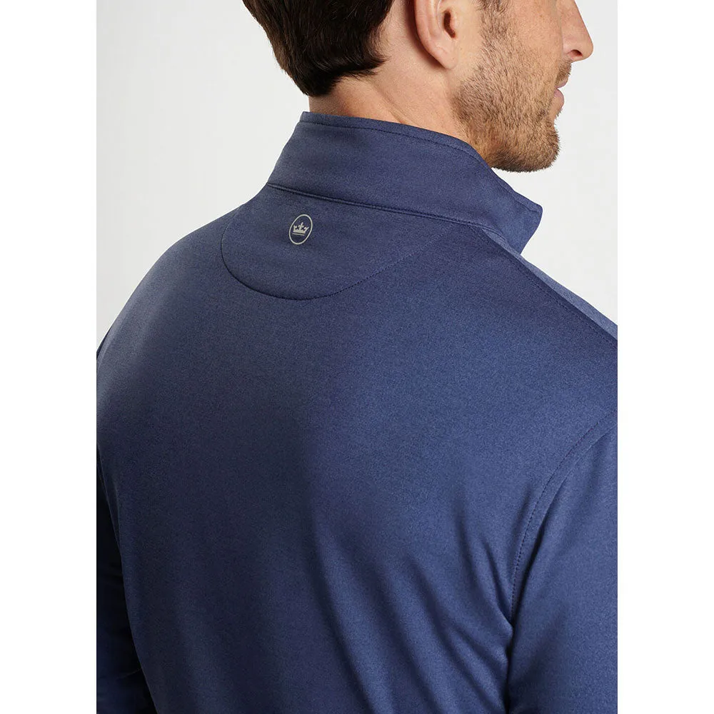 Mens Peter Millar Peter Millar Perth Mélange Performance 1/4 Sweater - Navy*