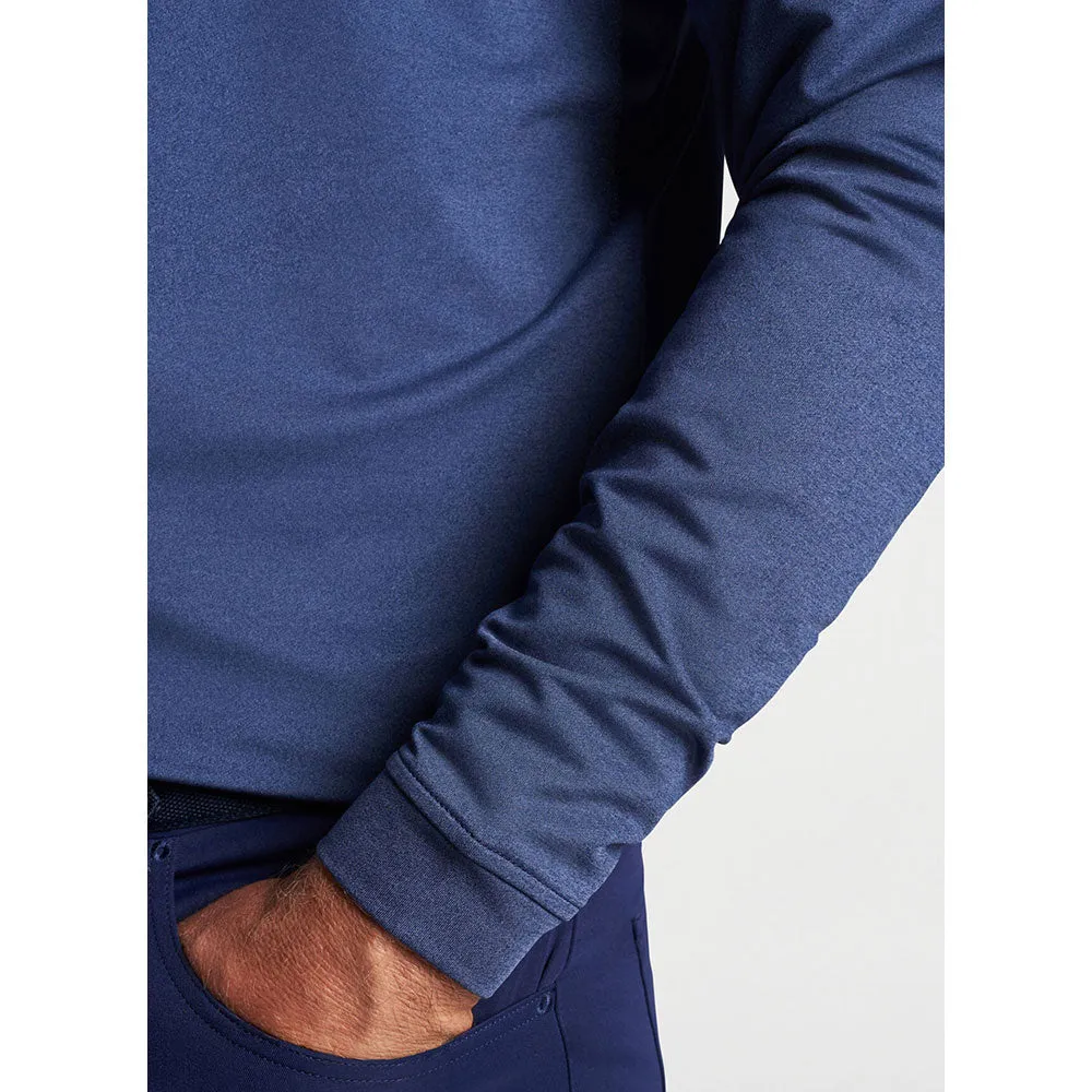 Mens Peter Millar Peter Millar Perth Mélange Performance 1/4 Sweater - Navy*