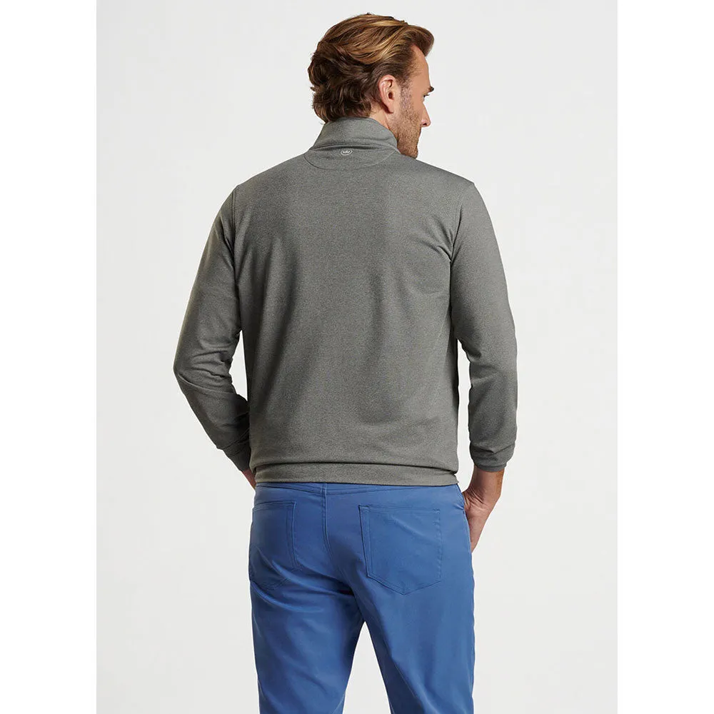 Mens Peter Millar Peter Millar Perth Mélange Performance 1/4 Sweater - Smoke*