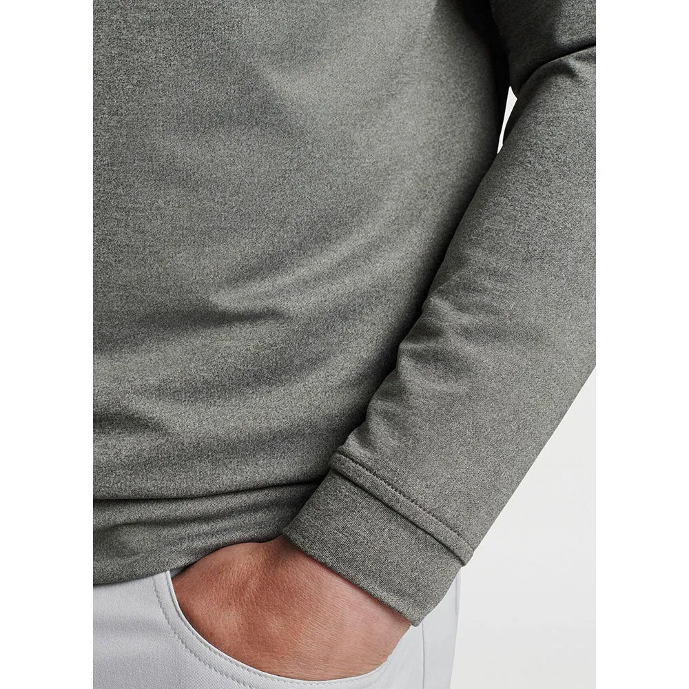 Mens Peter Millar Peter Millar Perth Mélange Performance 1/4 Sweater - Smoke*