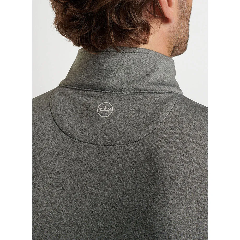 Mens Peter Millar Peter Millar Perth Mélange Performance 1/4 Sweater - Smoke*